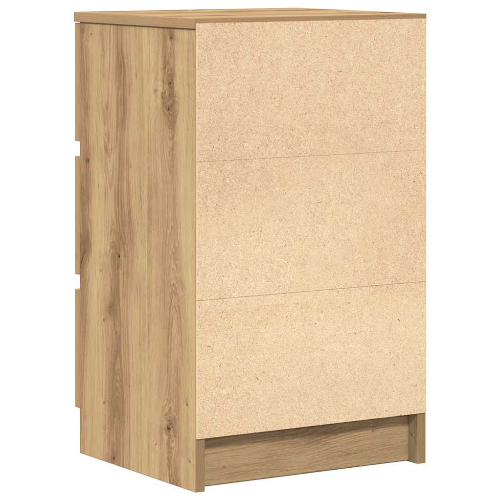 Bedside cabinets with 3 drawers, 2 units, 39x35x65 cm