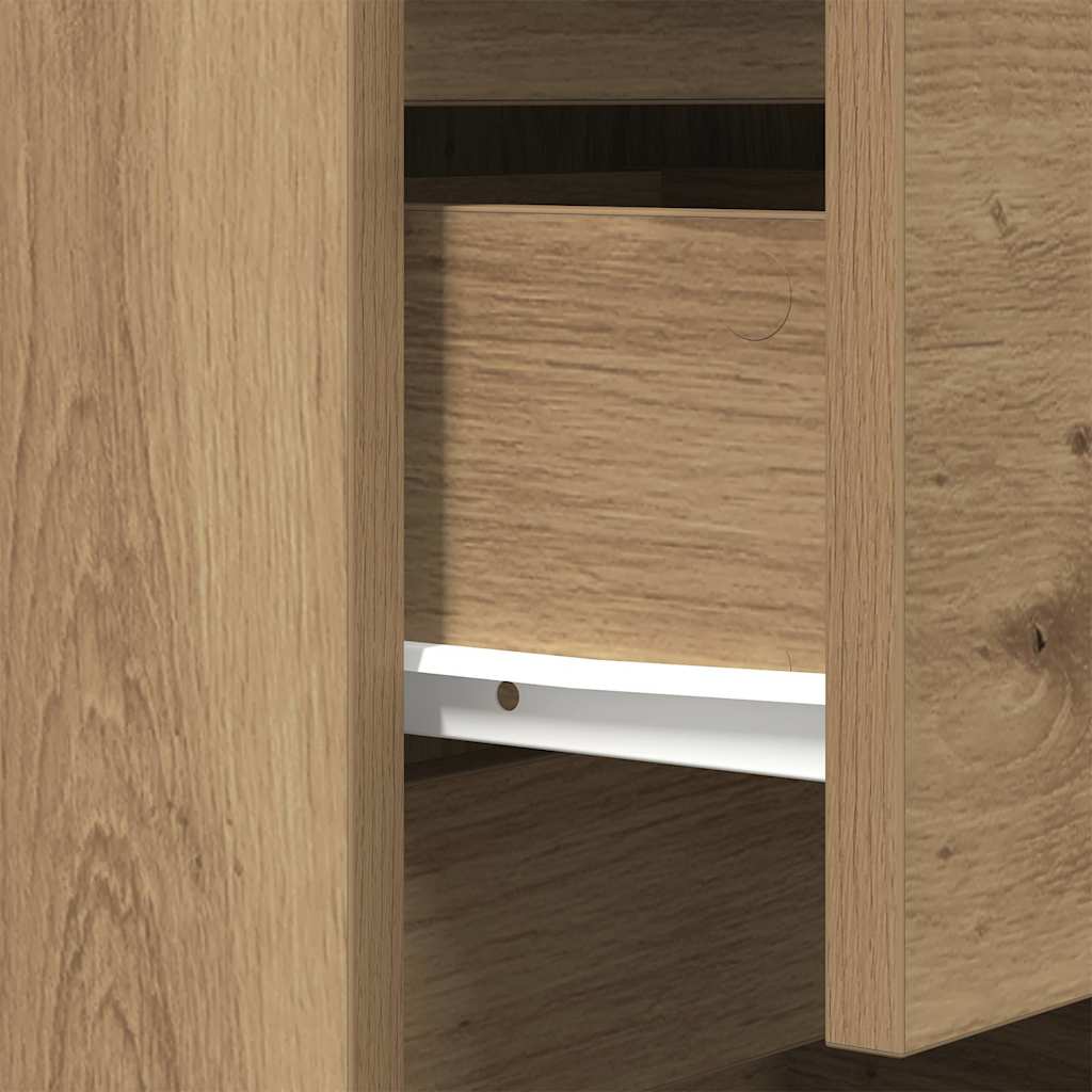 Bedside cabinets with 3 drawers, 2 units, 39x35x65 cm