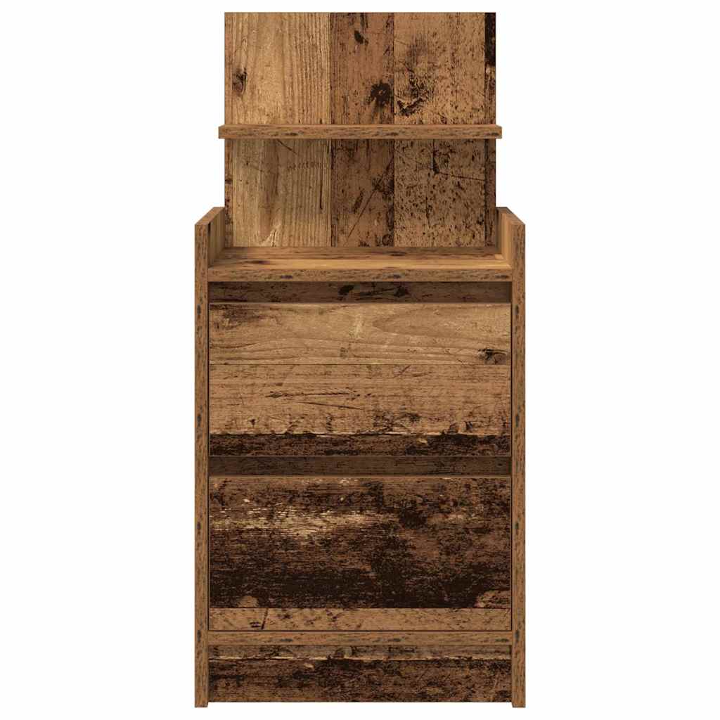 Nightstand with 2 drawers, wood, 38x34x80 cm