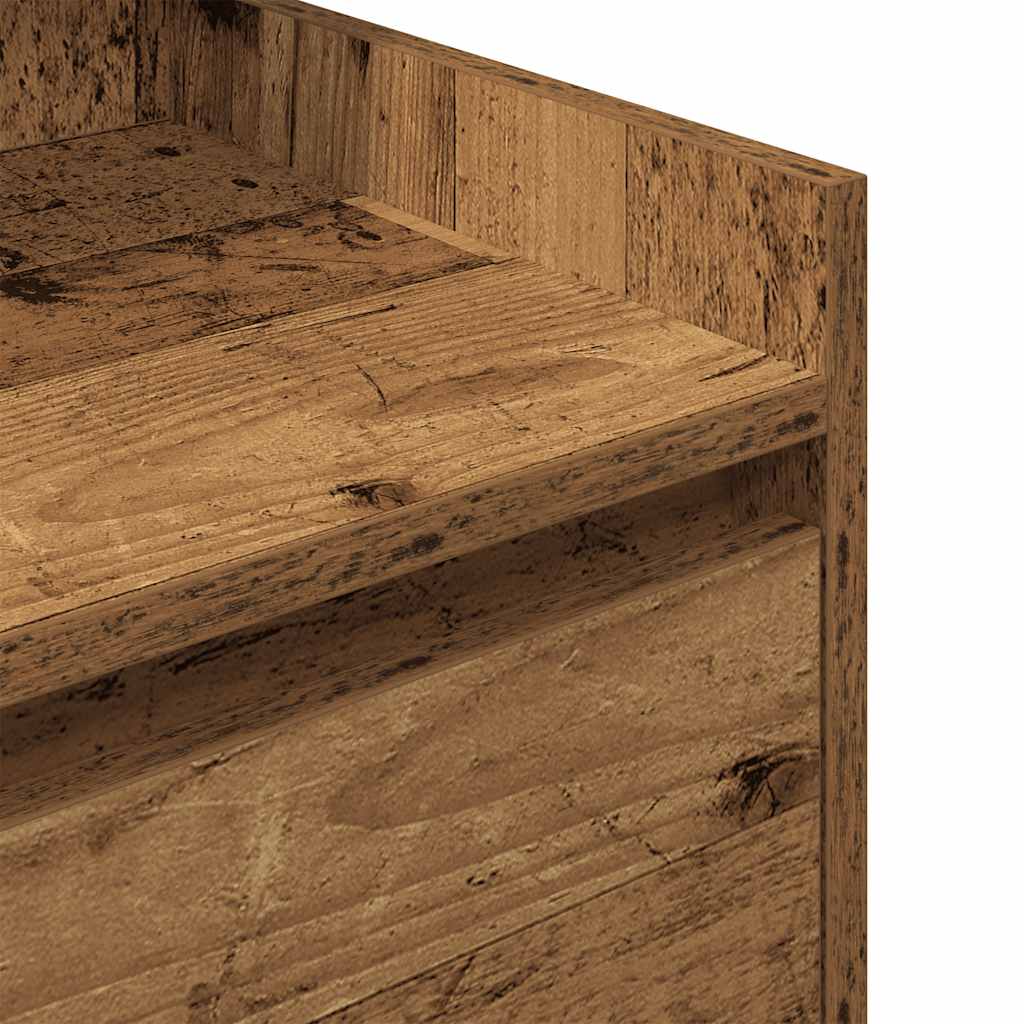 Nightstand with 2 drawers, wood, 38x34x80 cm