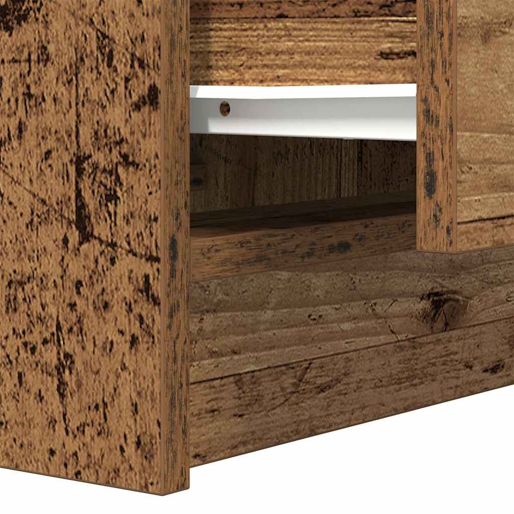 Nightstand with 2 drawers, wood, 38x34x80 cm