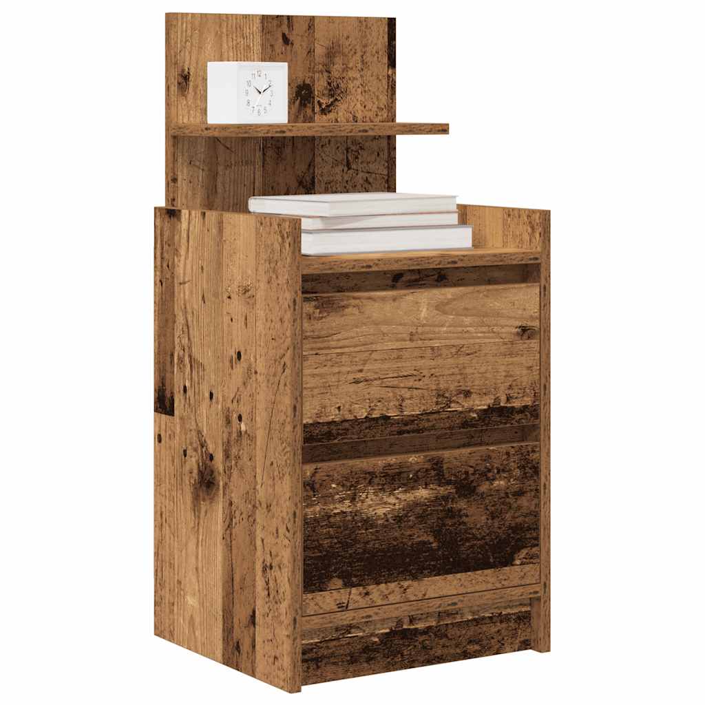 2 nightstands with 2 drawers, wood, 38x34x80 cm