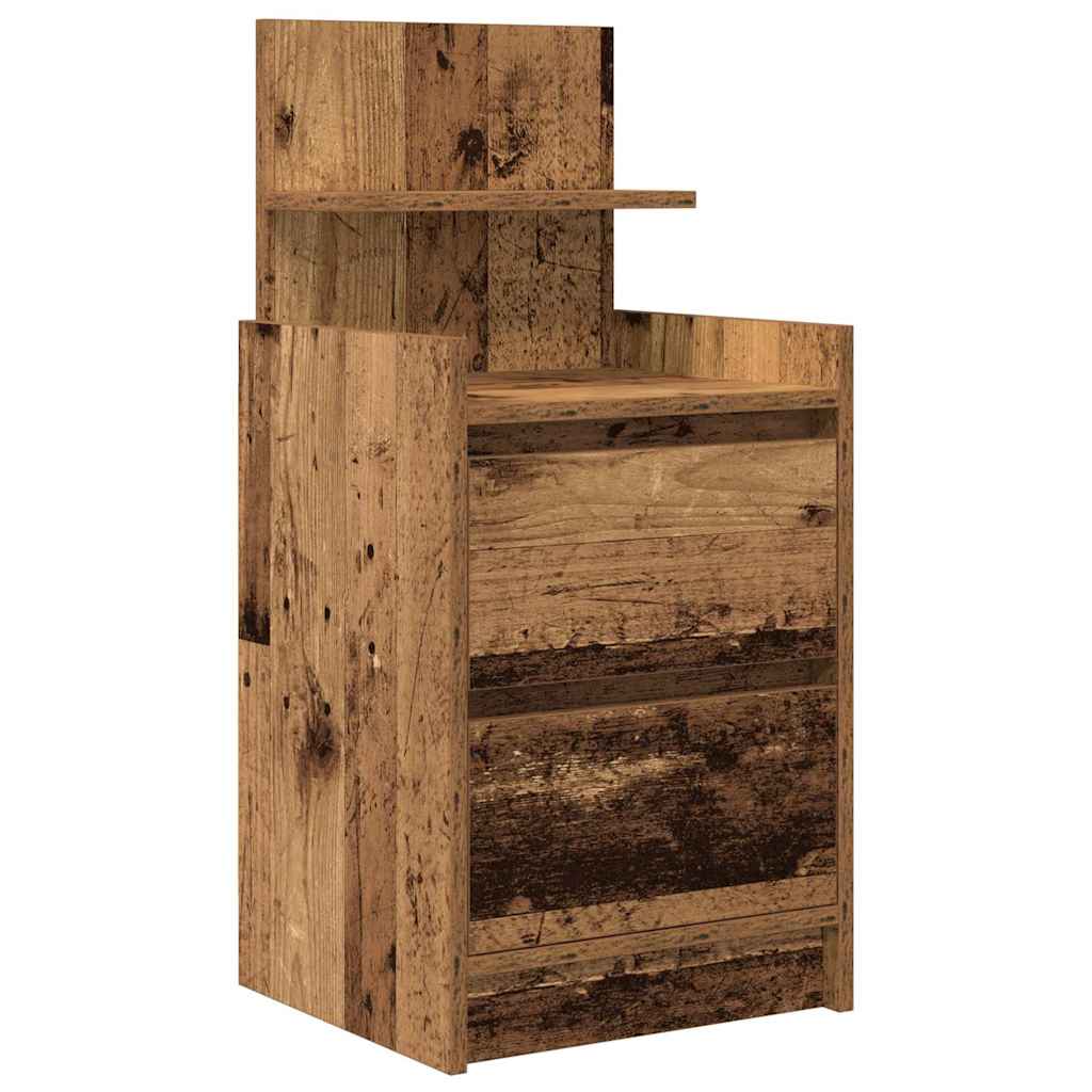 2 nightstands with 2 drawers, wood, 38x34x80 cm