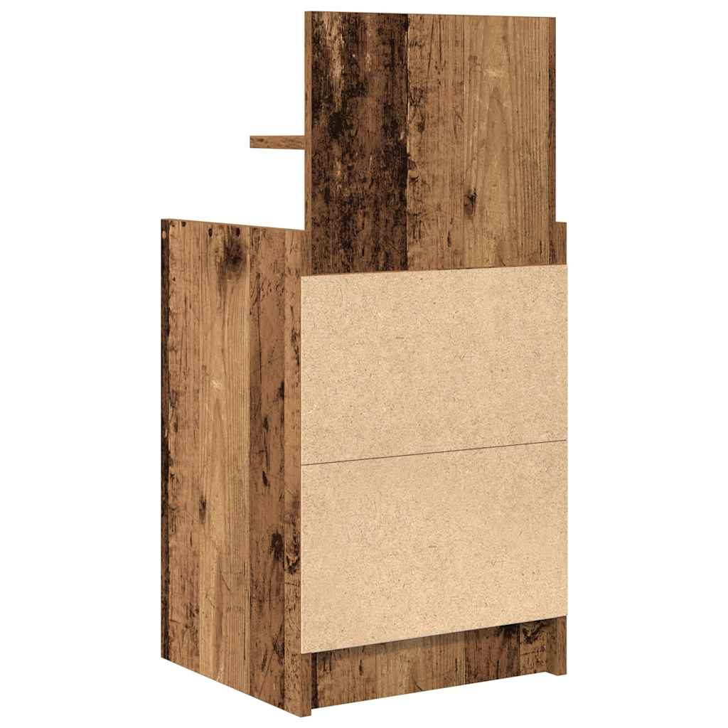 2 nightstands with 2 drawers, wood, 38x34x80 cm