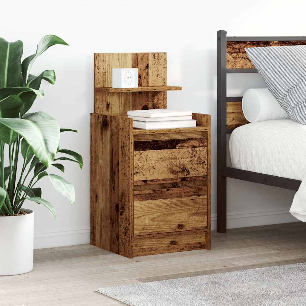 2 nightstands with 2 drawers, wood, 38x34x80 cm