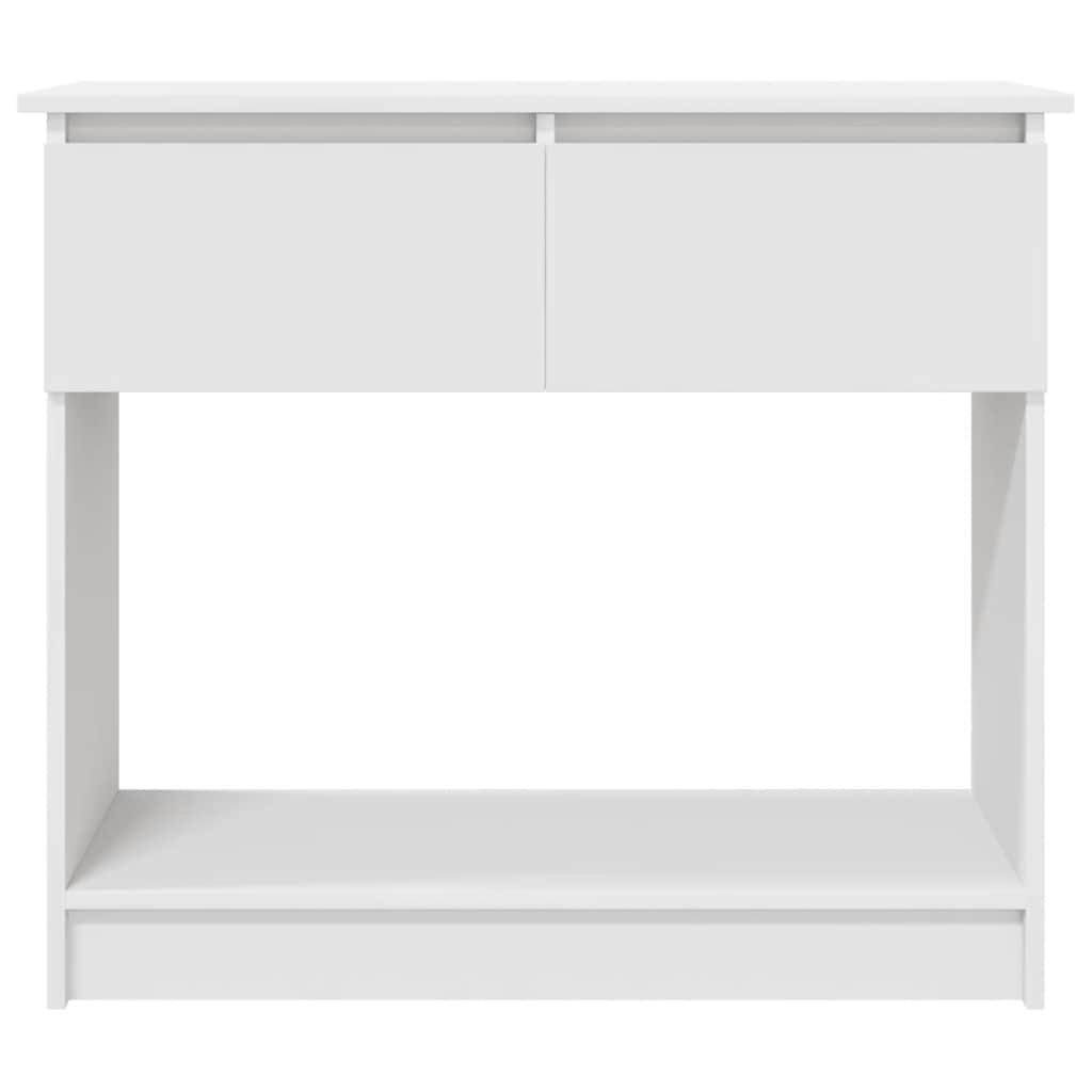 konsolinis staliukas su stalčiais, baltas, 85,5x38,5x74,5 cm
