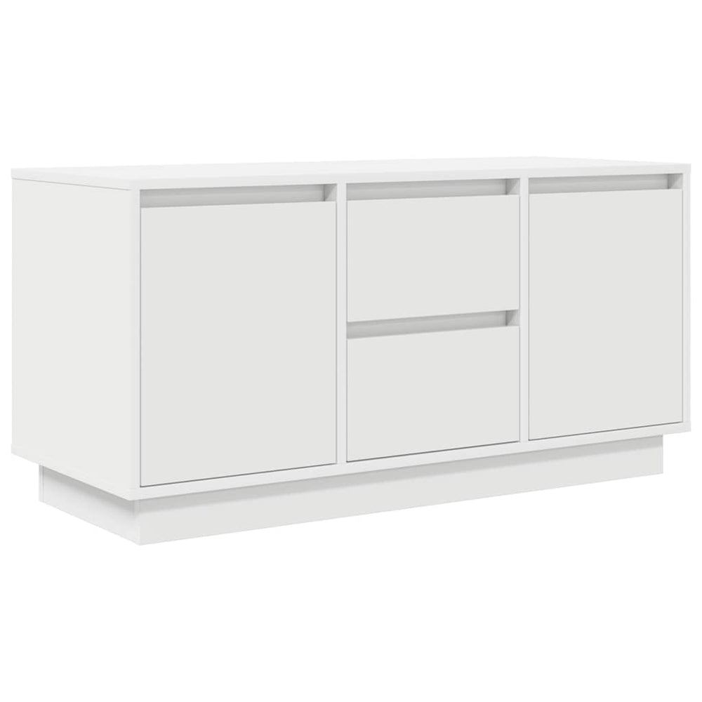 TV spintelė su LED lemputėmis, balta, 100x41x50 cm