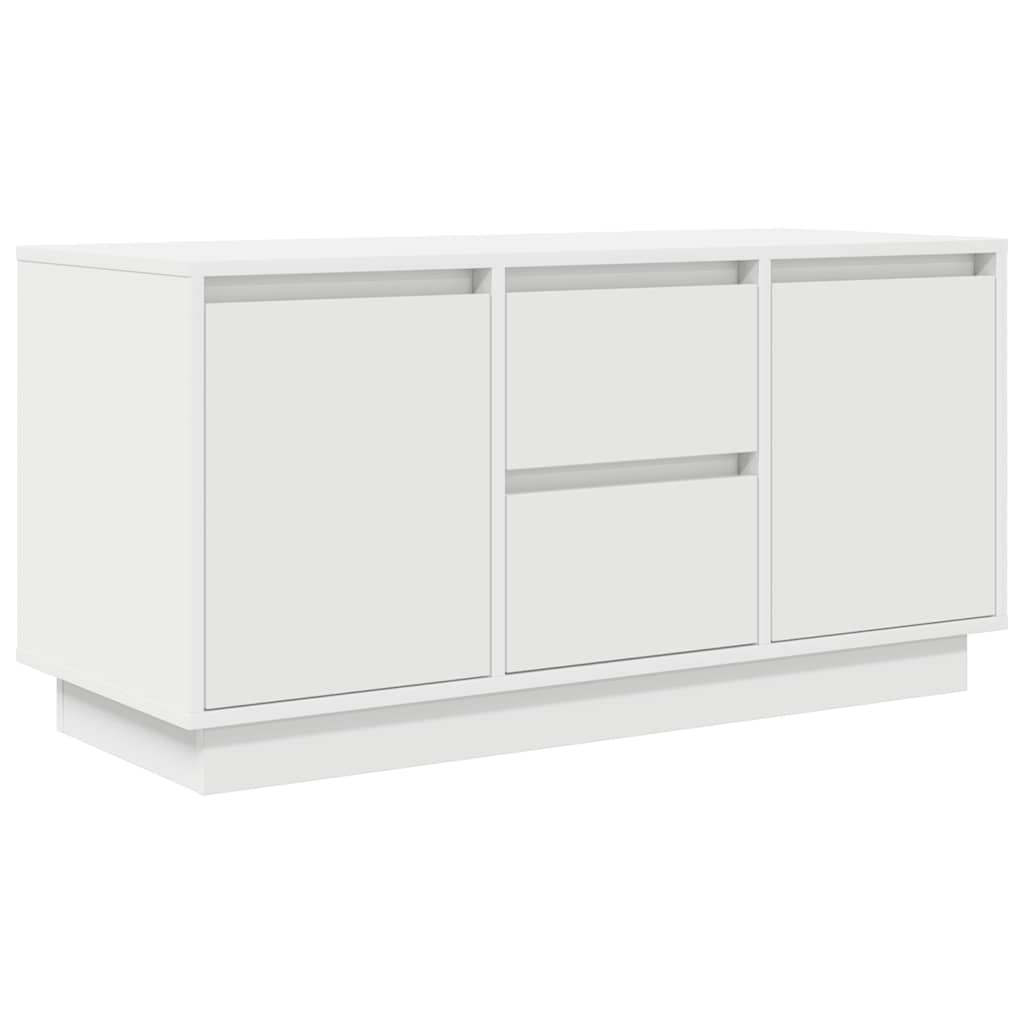 TV spintelė su LED lemputėmis, balta, 100x41x50 cm