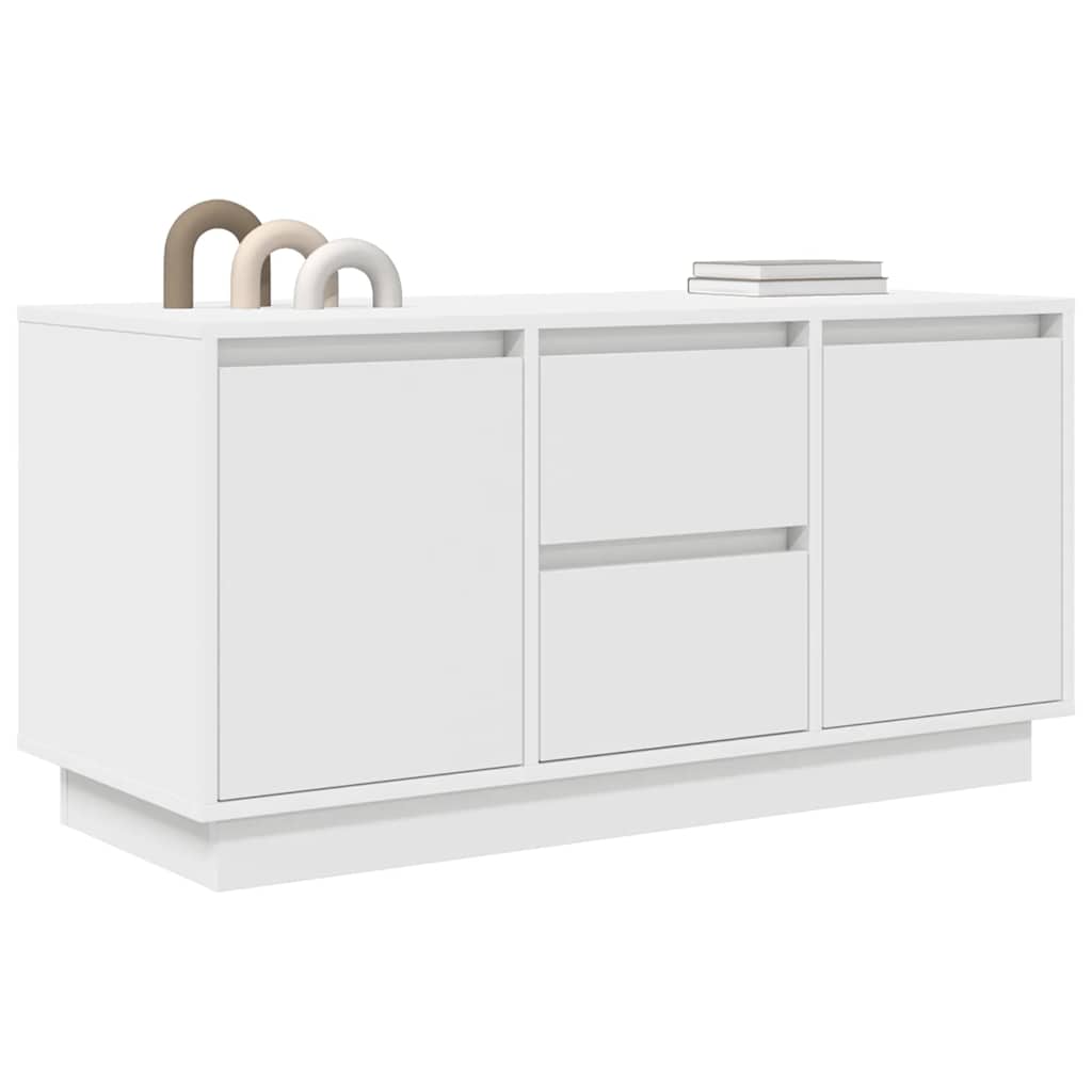 TV spintelė su LED lemputėmis, balta, 100x41x50 cm