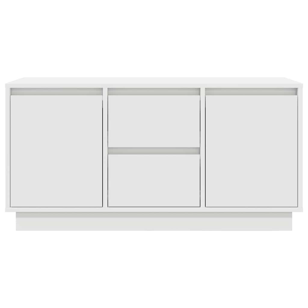 TV spintelė su LED lemputėmis, balta, 100x41x50 cm