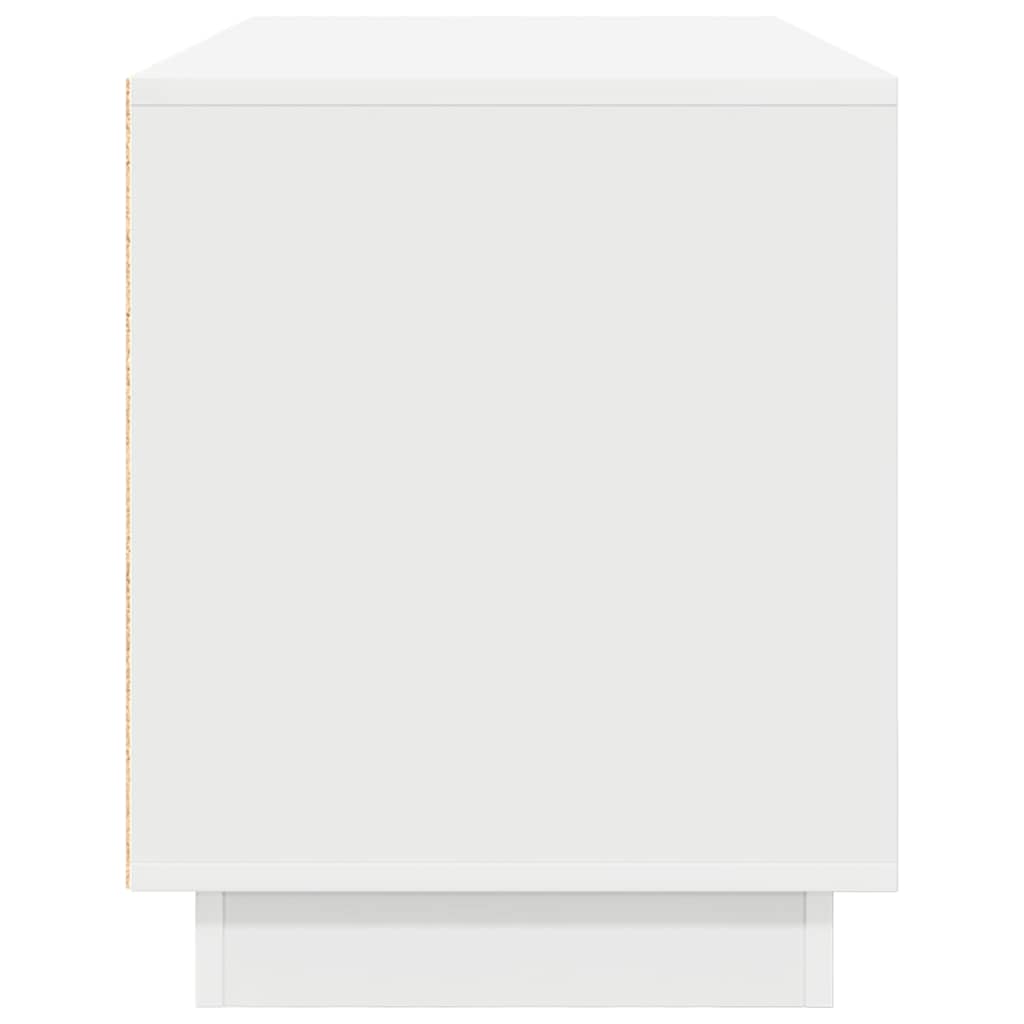 TV spintelė su LED lemputėmis, balta, 100x41x50 cm