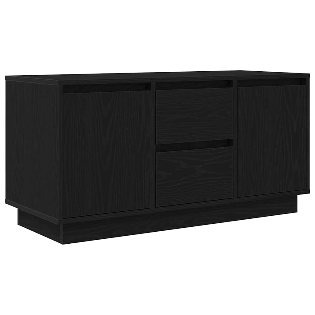 TV cabinet with LED lights, black, 100x41x50 cm
