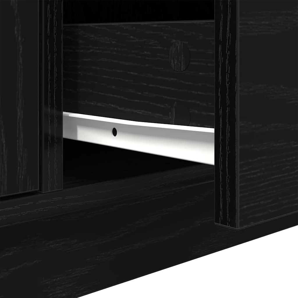 Televizoriaus spintelė su LED apšvietimu, juoda, 100x41x50 cm