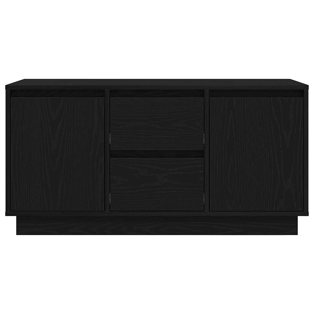TV cabinet with LED lights, black, 100x41x50 cm