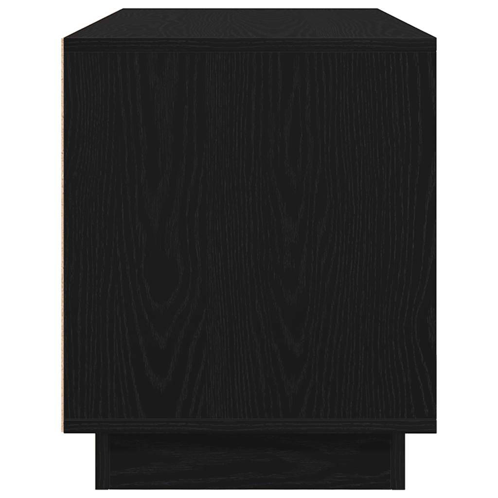 TV cabinet with LED lights, black, 100x41x50 cm