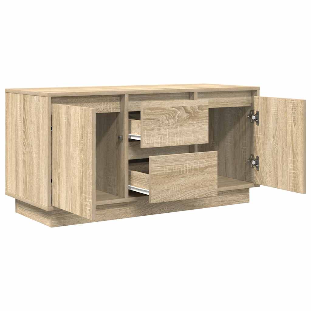 TV spintelė su LED lemputėmis, ąžuolo spalvos, 100x41x50 cm