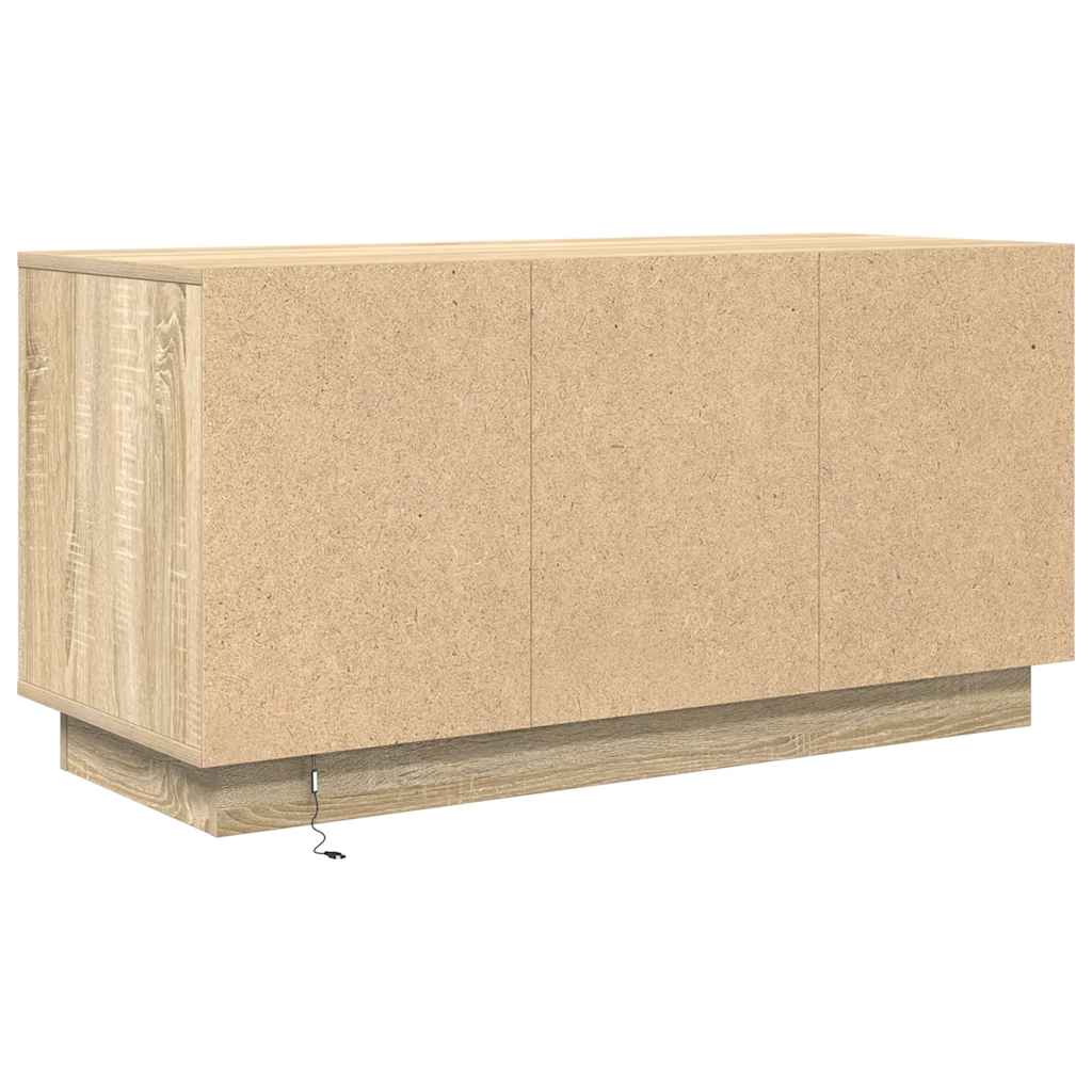 TV spintelė su LED lemputėmis, ąžuolo spalvos, 100x41x50 cm
