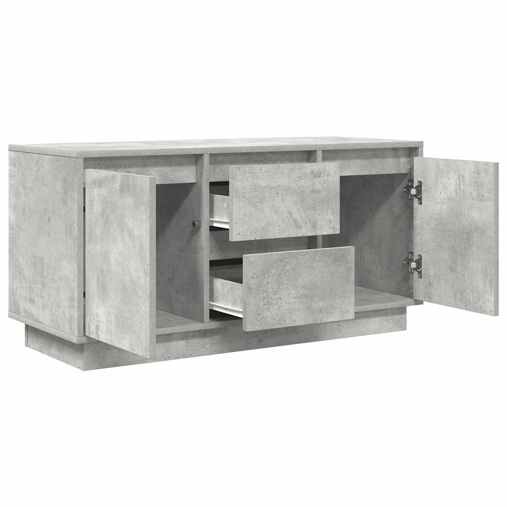 TV spintelė su LED lemputėmis, betono pilka, 100x41x50 cm