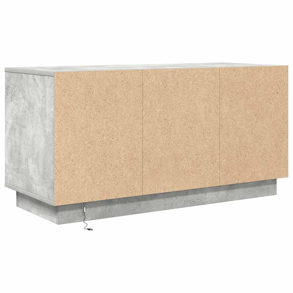 TV spintelė su LED lemputėmis, betono pilka, 100x41x50 cm