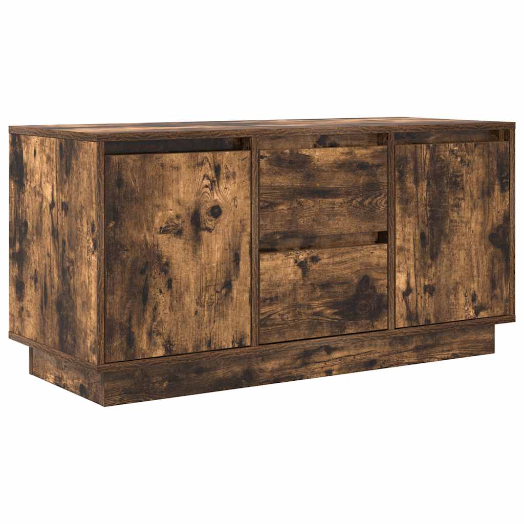 TV spintelė su LED apšvietimu, dūminio ąžuolo, 100x41x50 cm