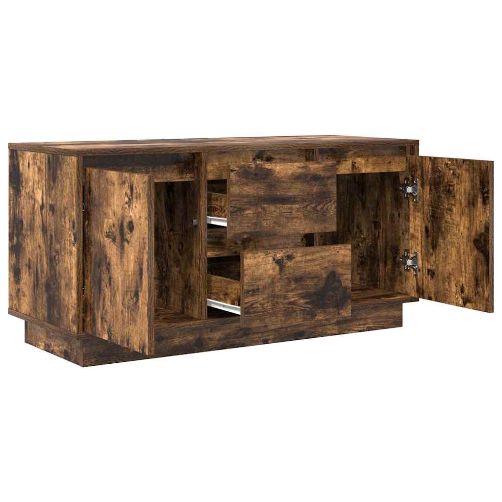 TV spintelė su LED apšvietimu, dūminio ąžuolo, 100x41x50 cm
