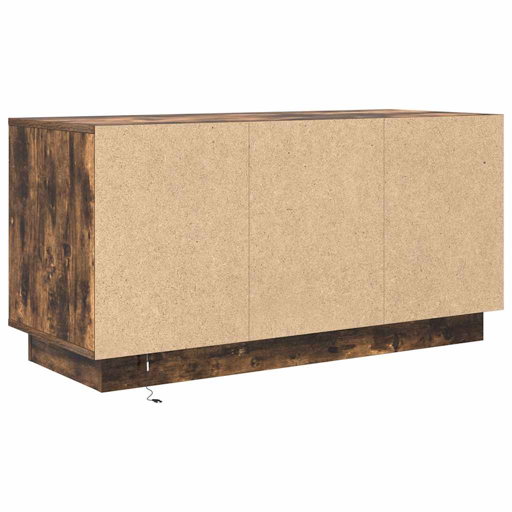 TV spintelė su LED apšvietimu, dūminio ąžuolo, 100x41x50 cm