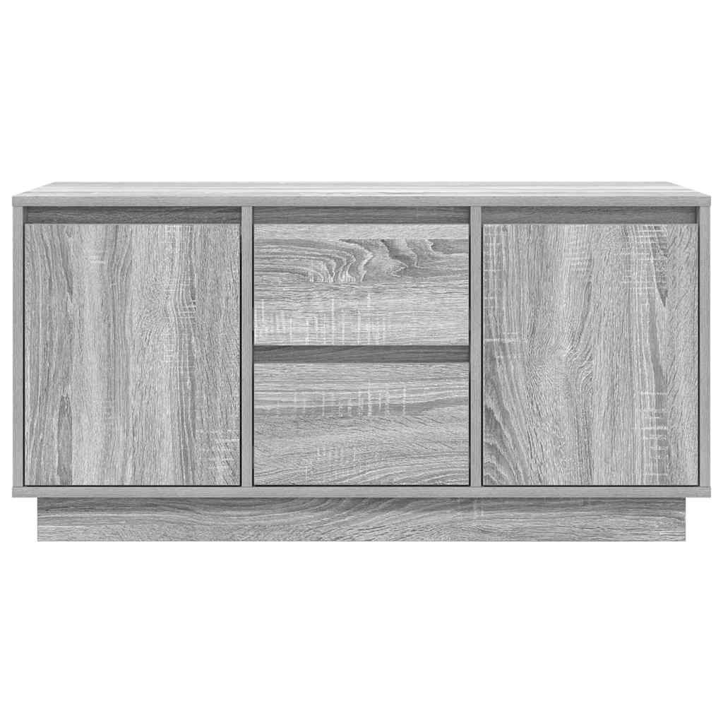 Televizoriaus spintelė su LED, pilka ąžuolo, 100x41x50 cm