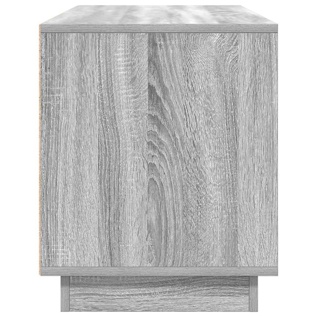 Televizoriaus spintelė su LED, pilka ąžuolo, 100x41x50 cm