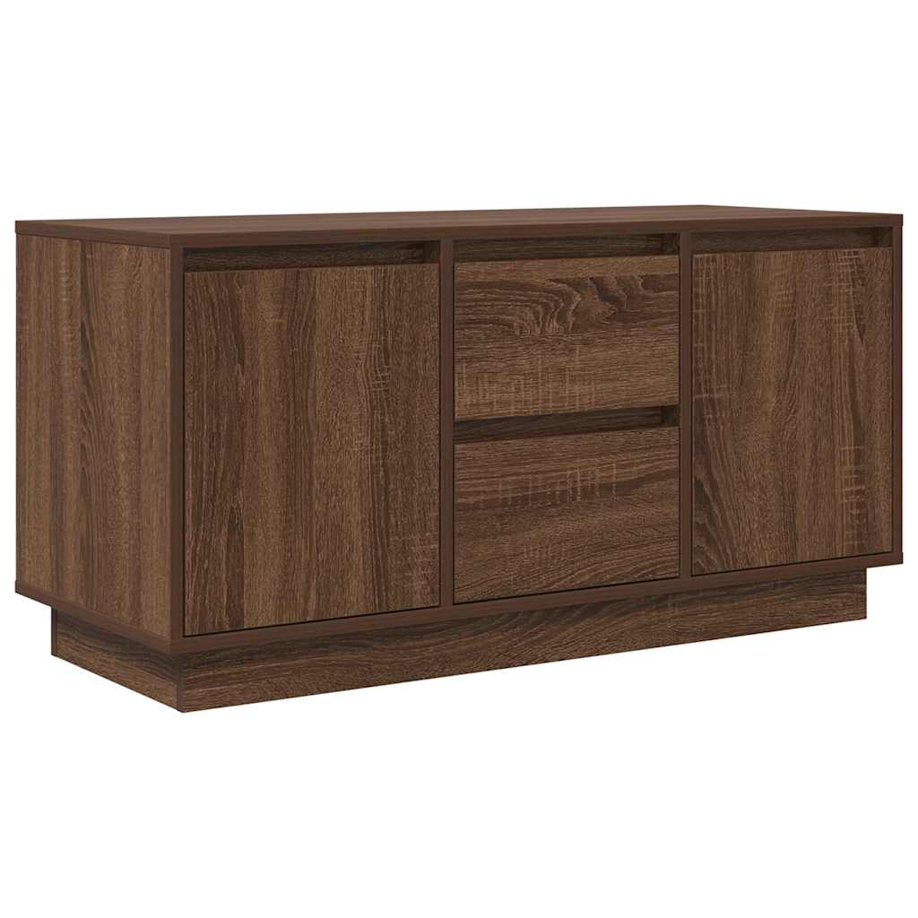 TV cabinet with LED, brown oak, 100x41x50 cm