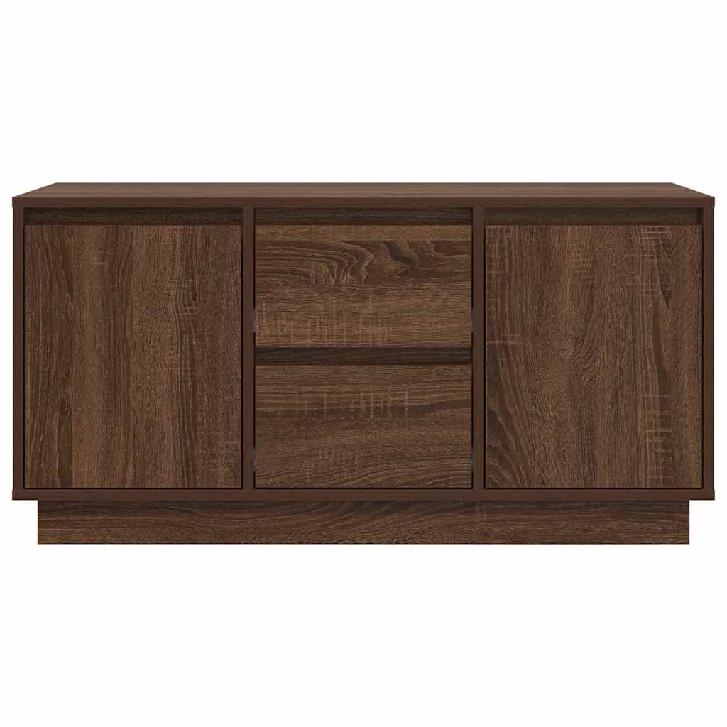 TV cabinet with LED, brown oak, 100x41x50 cm