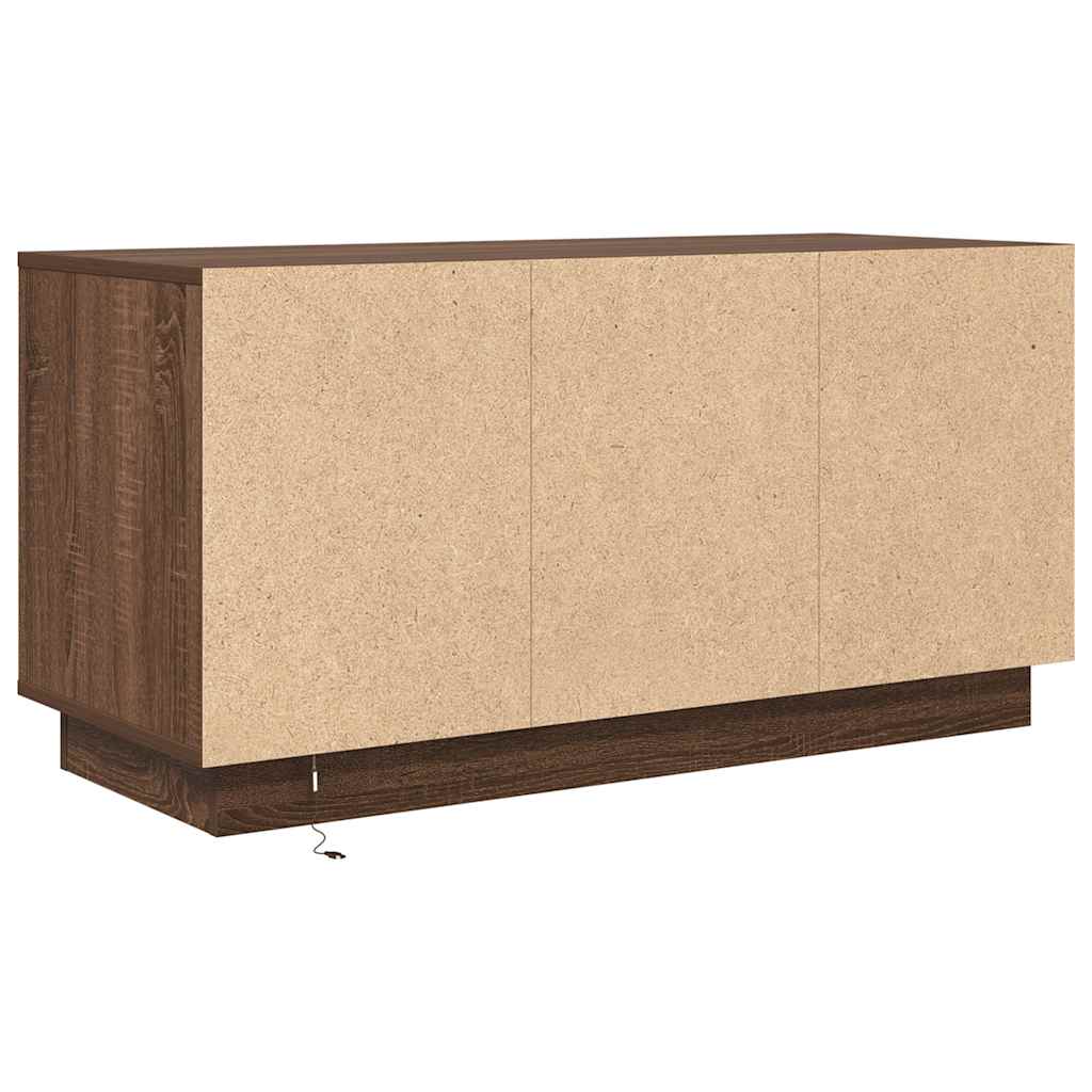 TV cabinet with LED, brown oak, 100x41x50 cm
