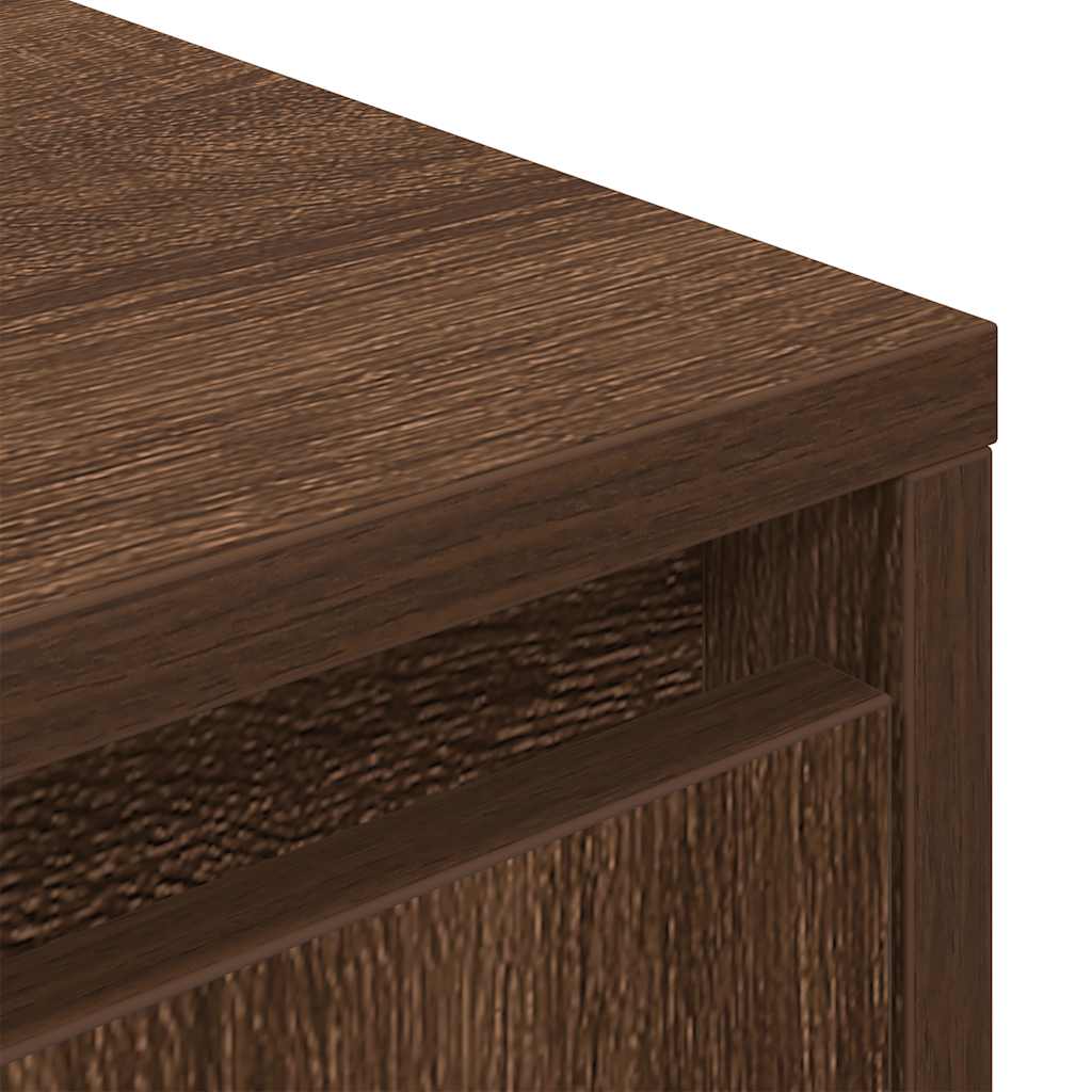 TV cabinet with LED, brown oak, 100x41x50 cm
