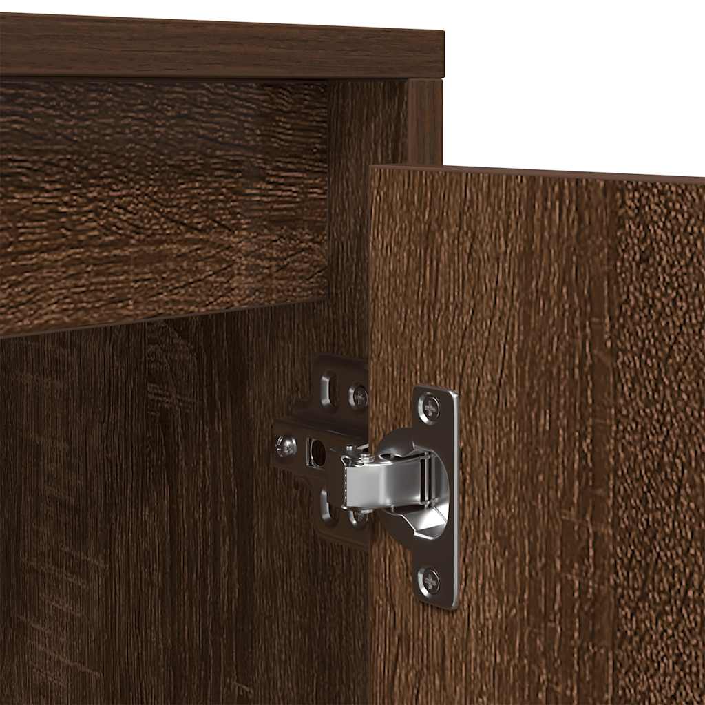 TV cabinet with LED, brown oak, 100x41x50 cm