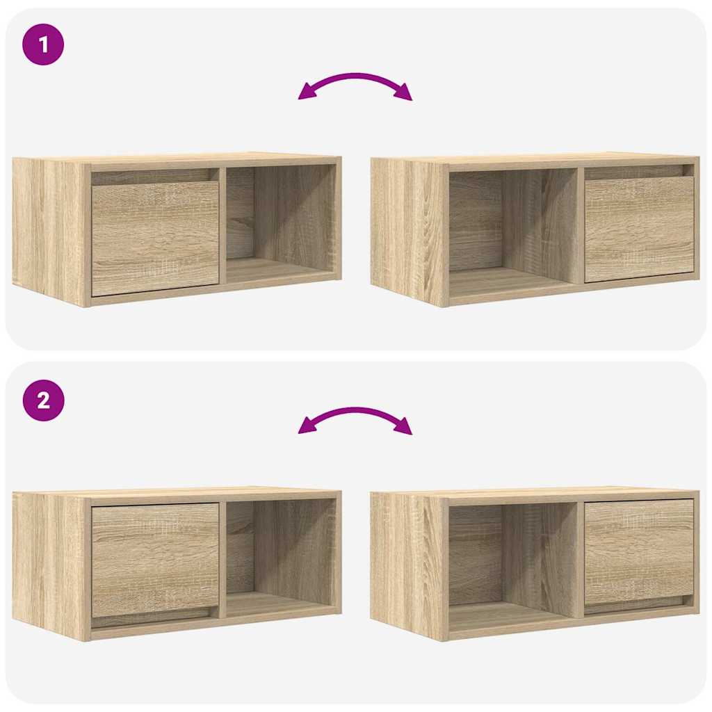TV cabinet, oak, 60x31x25.5 cm, engineered wood