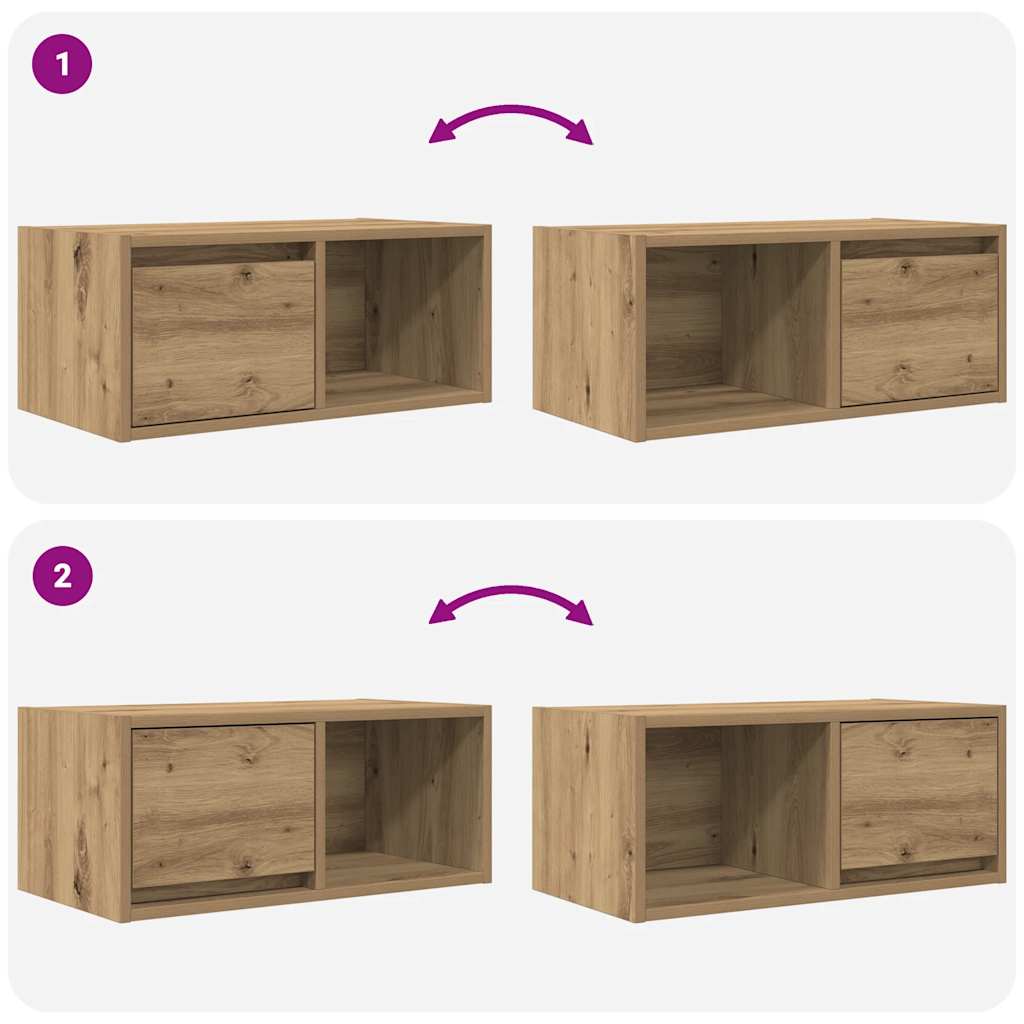 TV cabinets, 2 pcs., artisan, 60x31x25.5cm, wood
