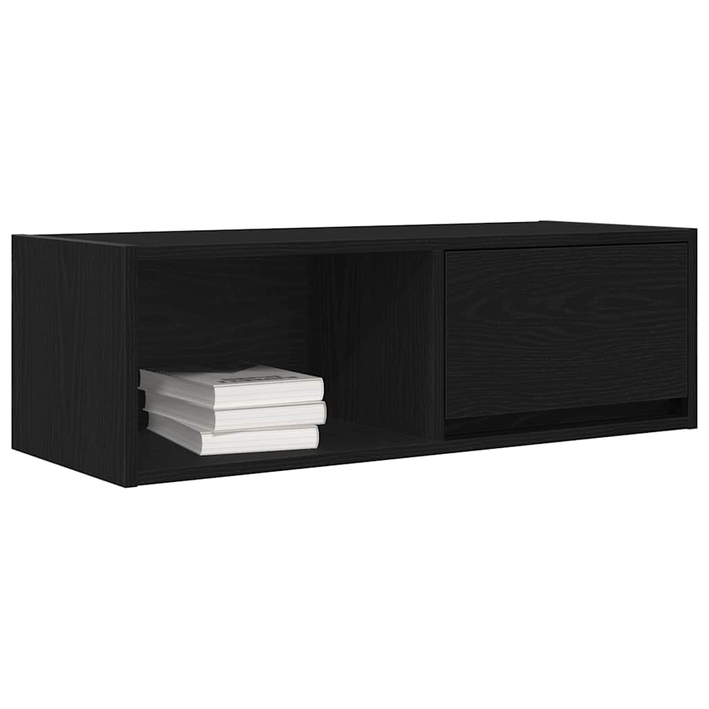 TV skapītis, melns ozols, 80x31x25,5 cm, koks