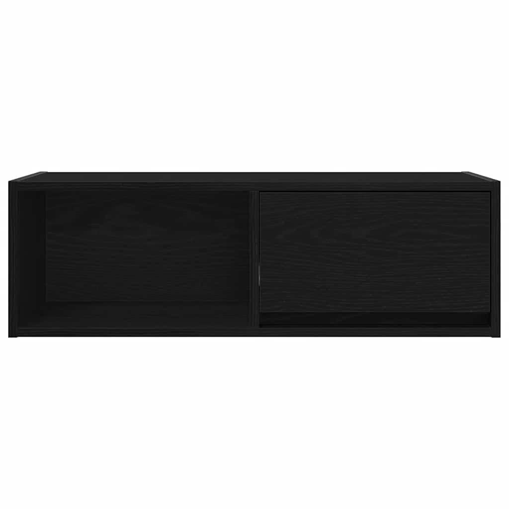 TV skapītis, melns ozols, 80x31x25,5 cm, koks