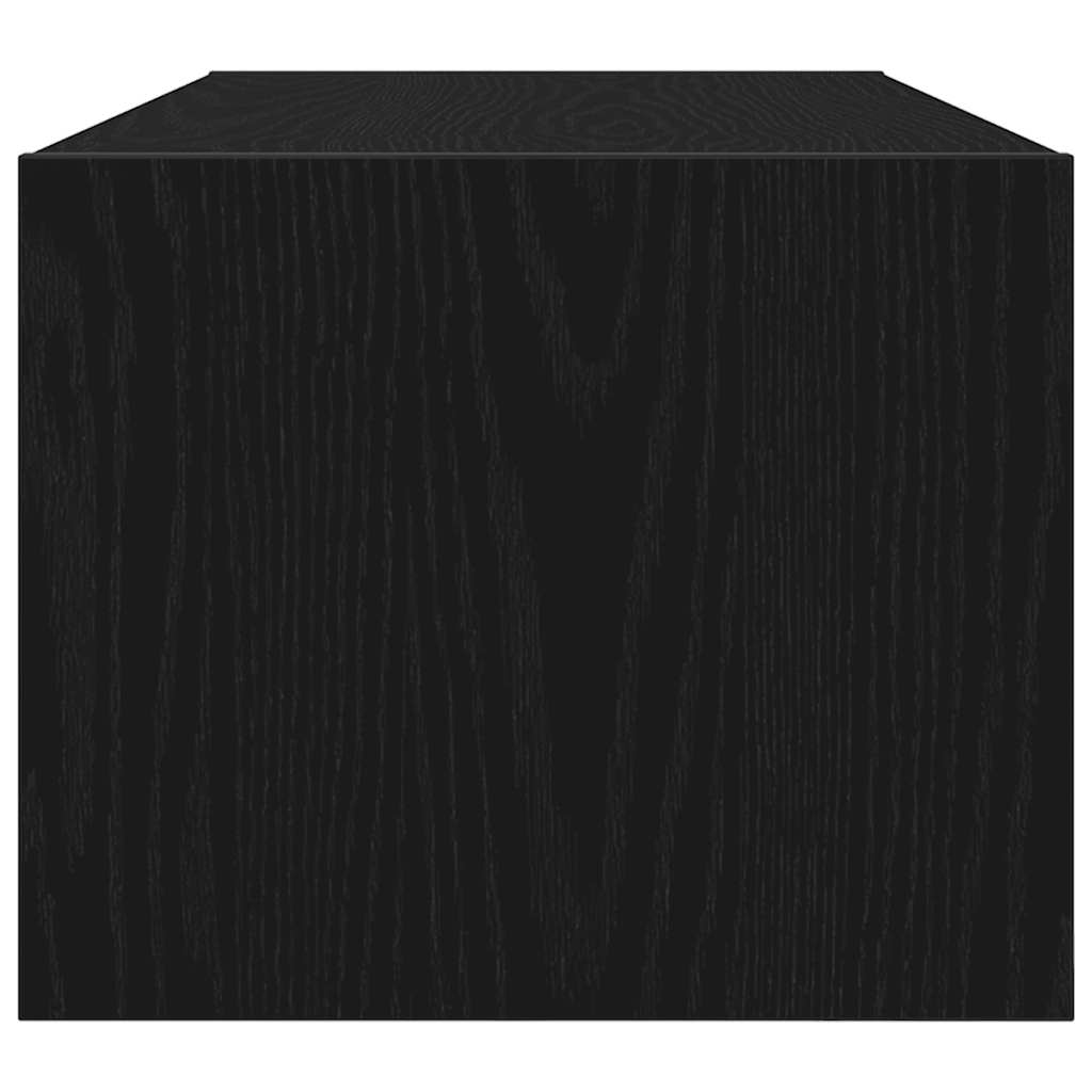 TV skapītis, melns ozols, 80x31x25,5 cm, koks