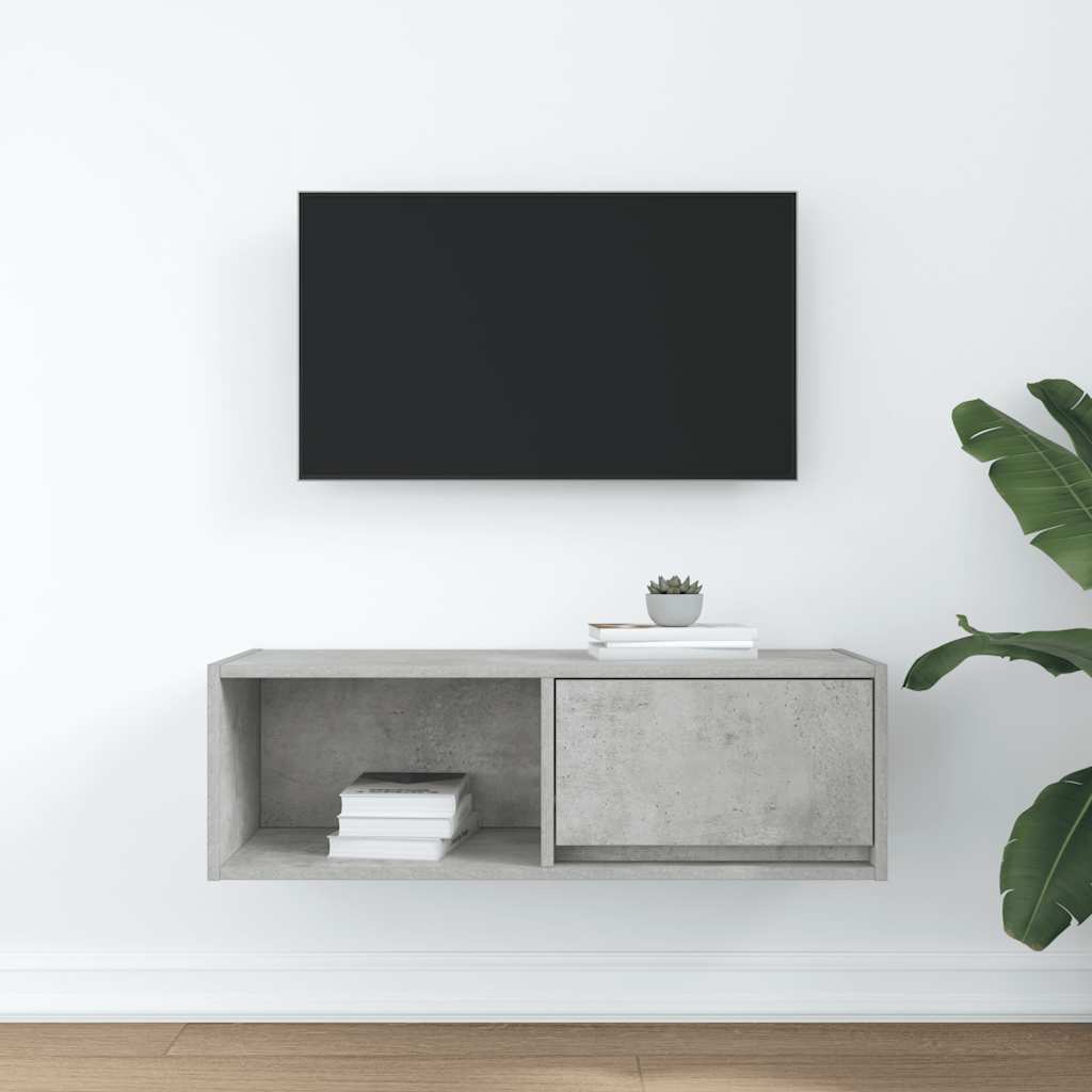 Televizoriaus spintelė, betono, 80x31x25,5cm, apdirbta mediena