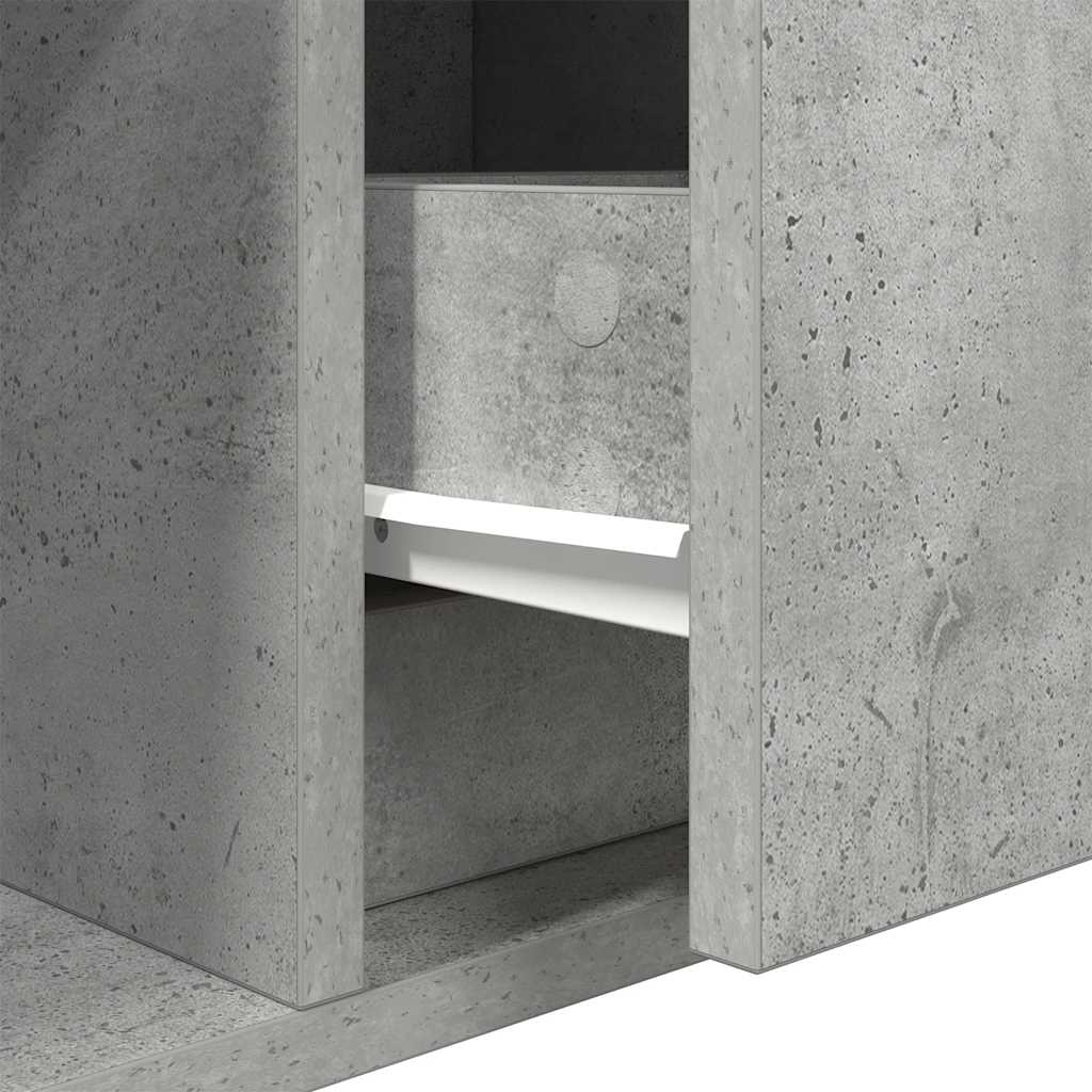 Televizoriaus spintelė, betono, 80x31x25,5cm, apdirbta mediena