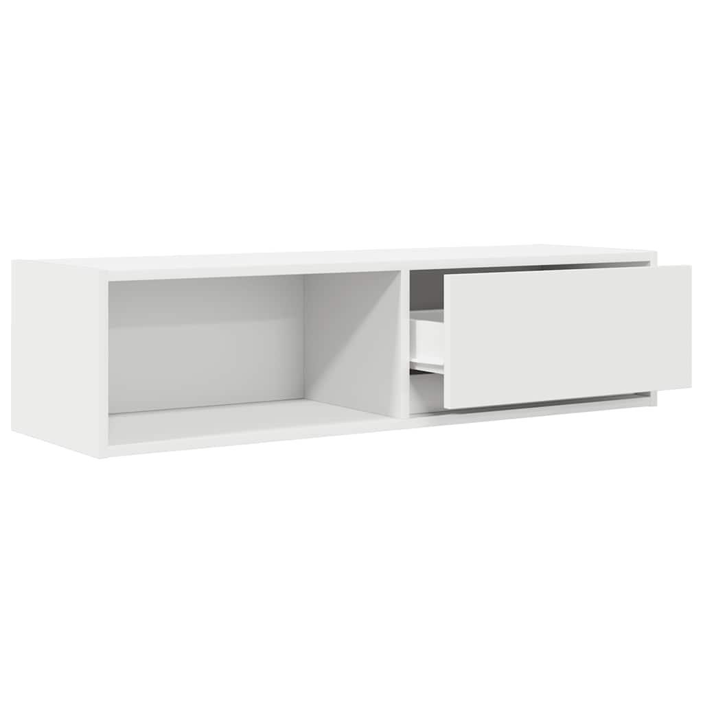 Televizora galdiņi, 2gab., balti, 100x31x25,5 cm, koks