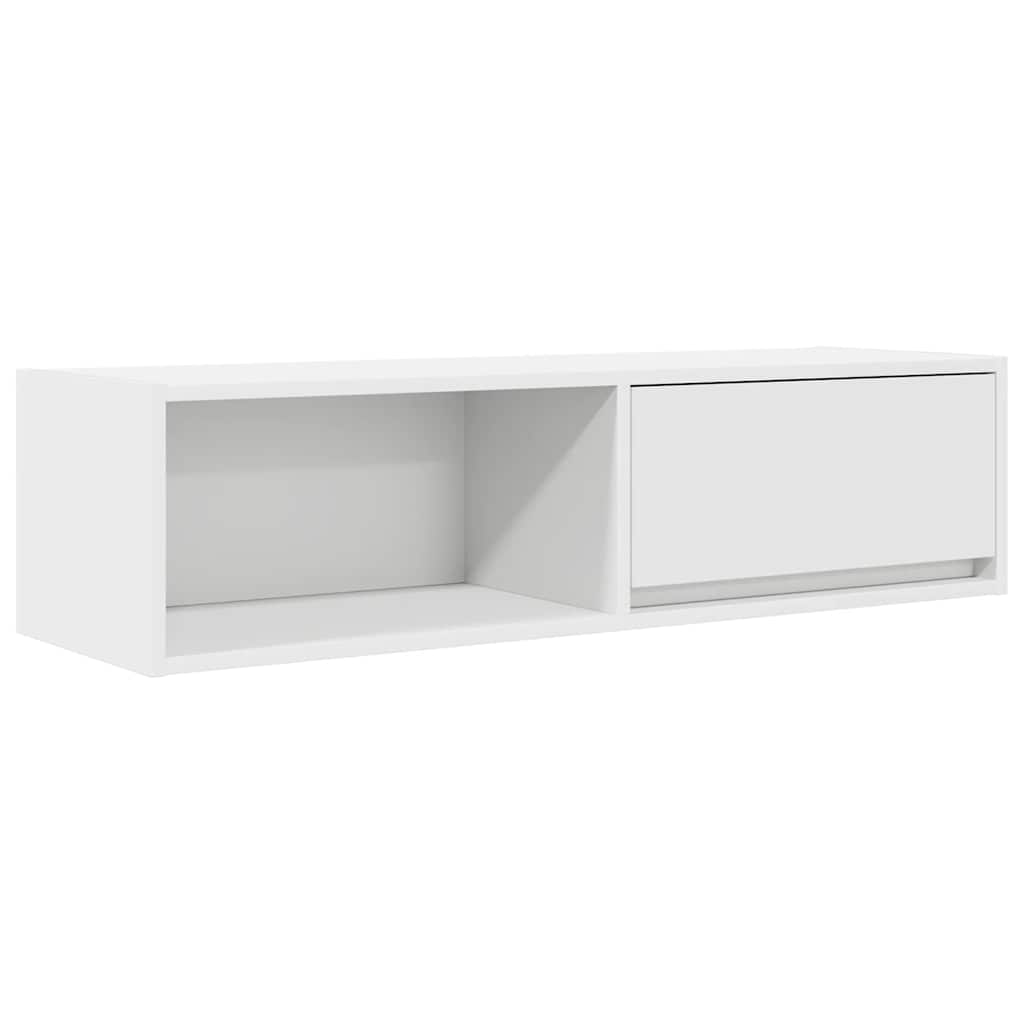 Televizoriaus spintelės, 2vnt., baltos, 100x31x25,5 cm, mediena