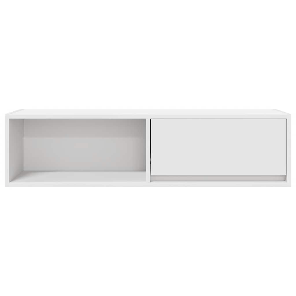 Televizoriaus spintelės, 2vnt., baltos, 100x31x25,5 cm, mediena