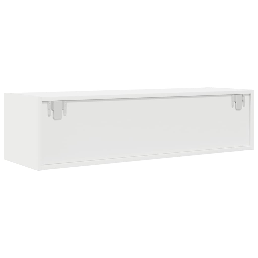 Televizoriaus spintelės, 2vnt., baltos, 100x31x25,5 cm, mediena