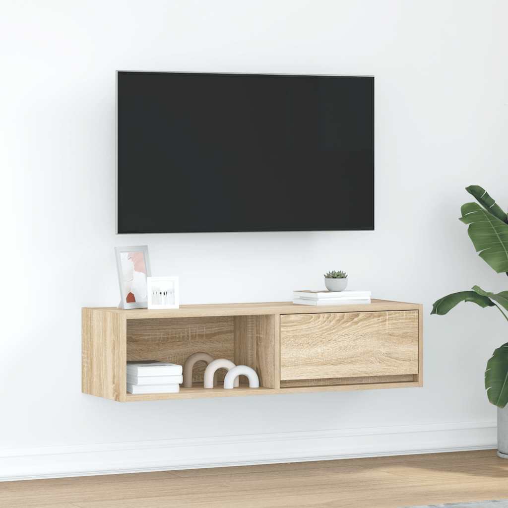 Televizora skapītis, ozolkoka, 100x31x25,5cm, apstrādāta koksne