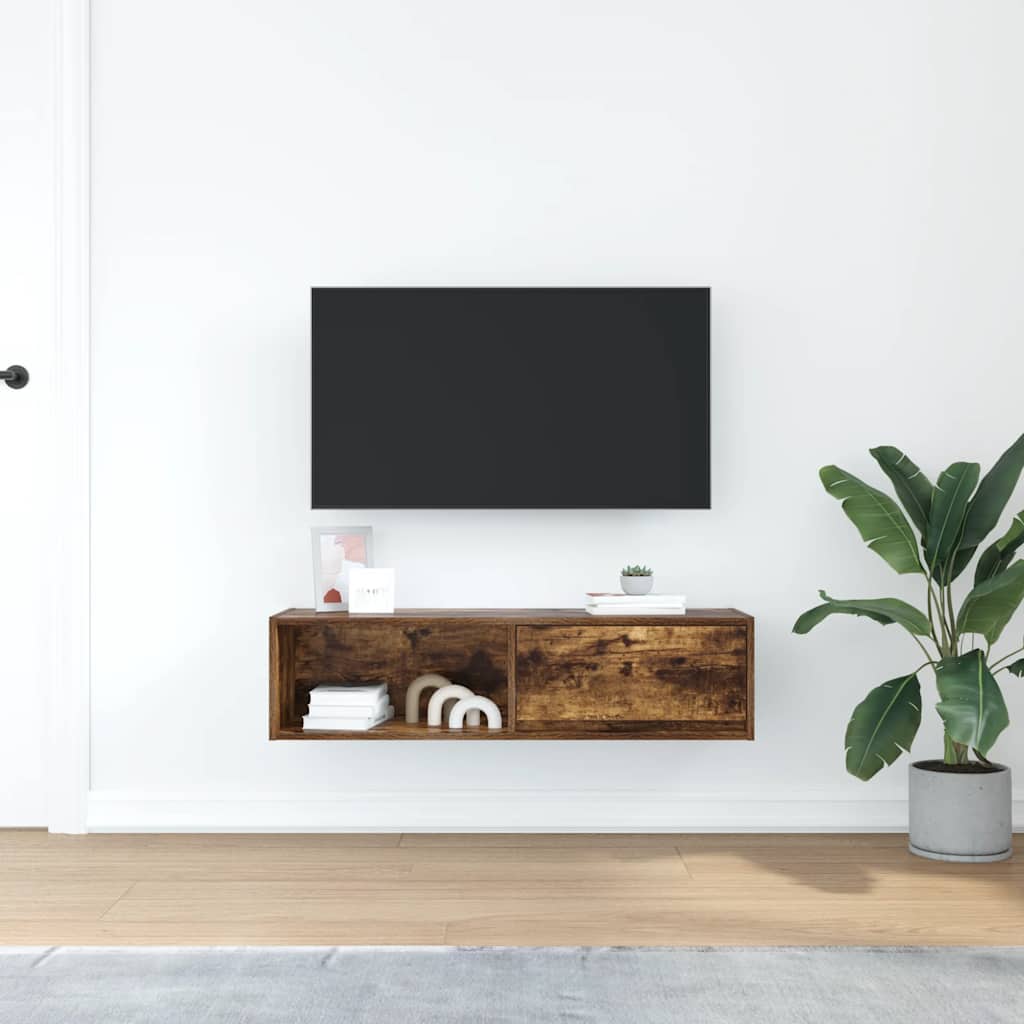 TV skapītis, dūmu ozola, 100x31x25,5 cm, koks