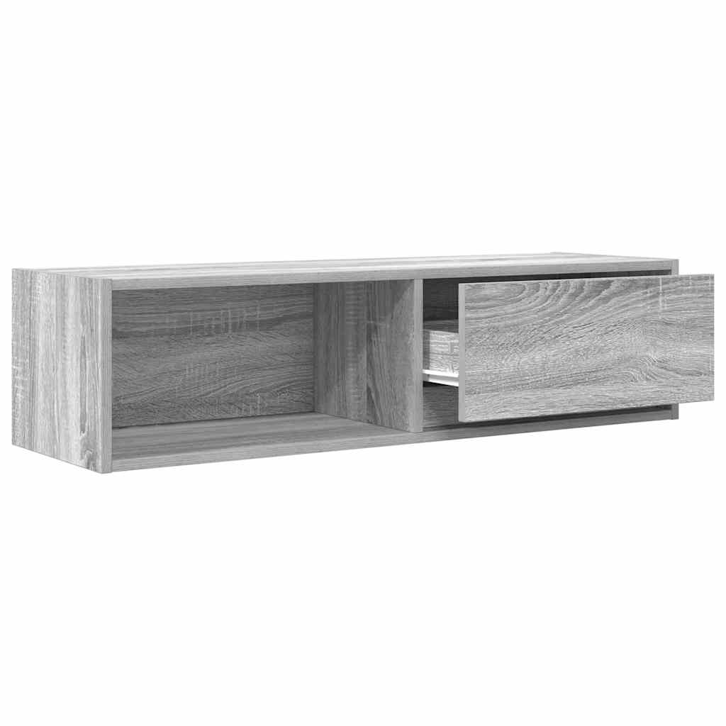 Televizoriaus spintelė, pilka ąžuolo, 100x31x25,5 cm, mediena