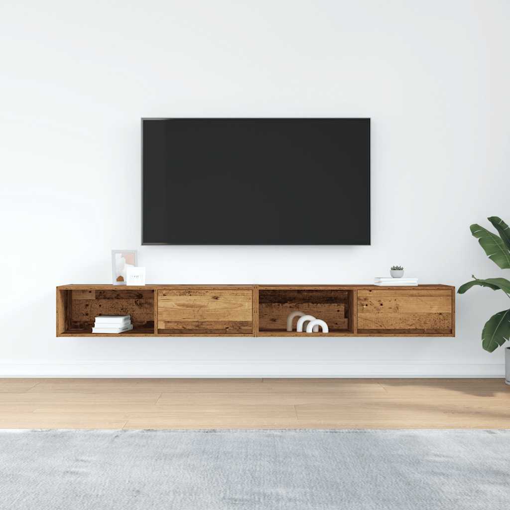 Televizoriaus spintelės, 2vnt., medienos 100x31x25,5cm, mediena