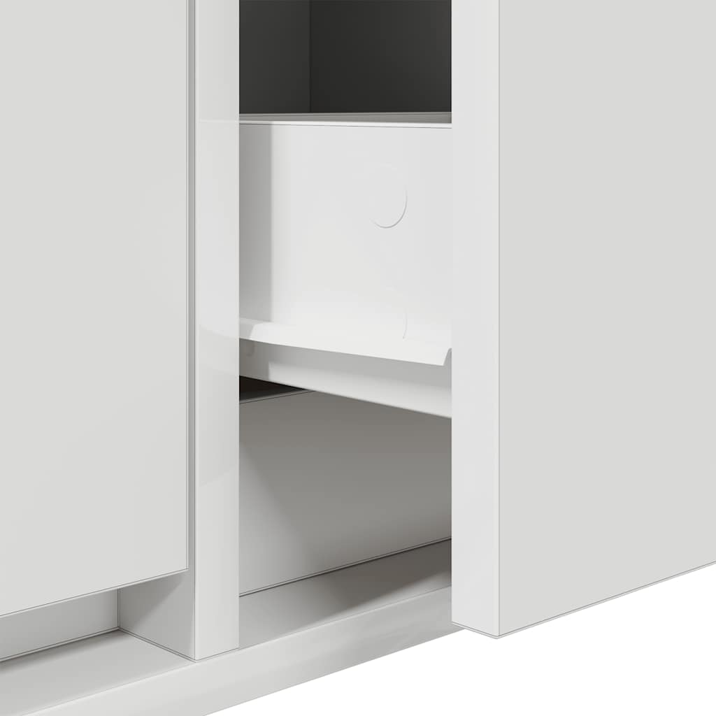 Televizoriaus spintelės, 2vnt., baltos, 60x31x25,5 cm, mediena