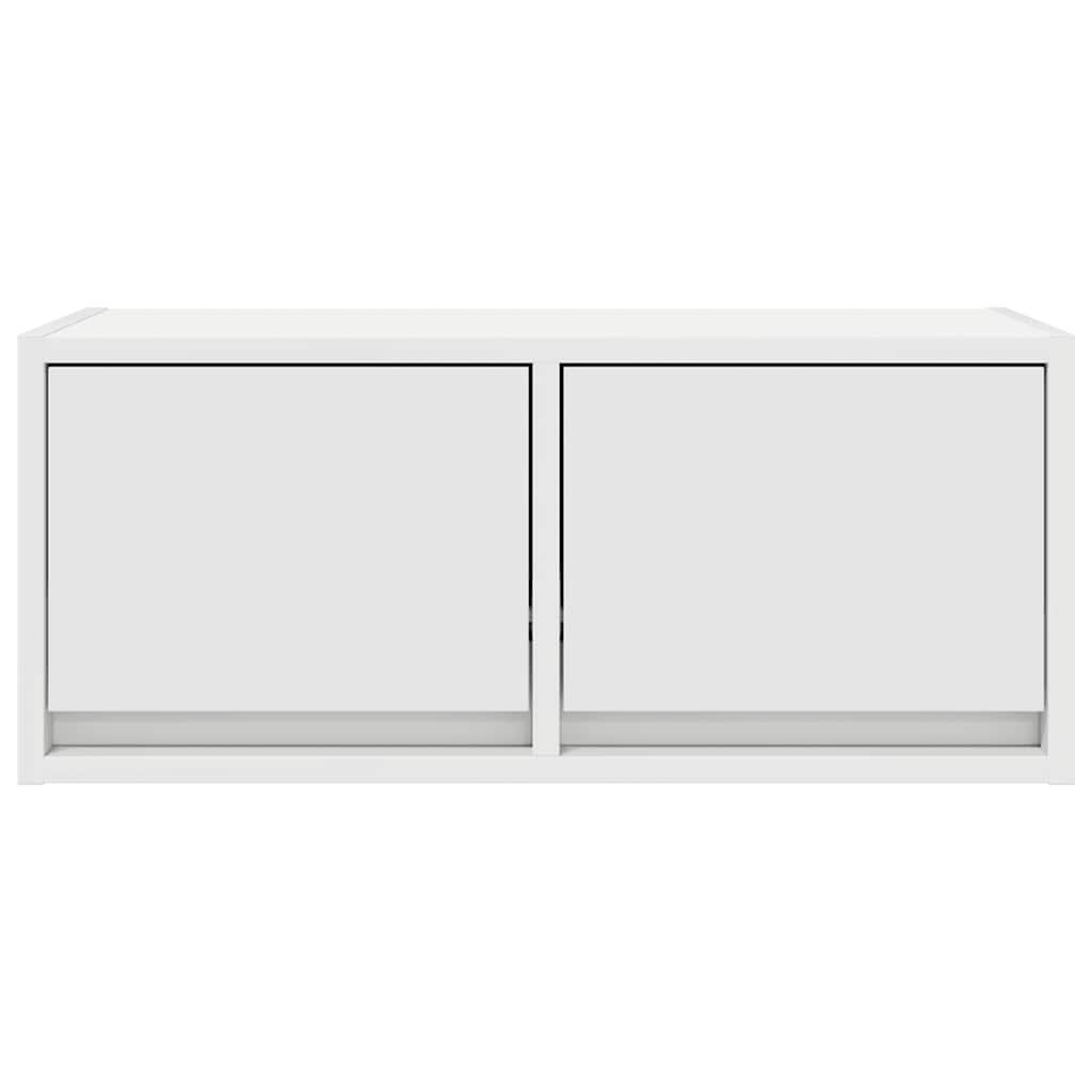 Televizoriaus spintelės, 2vnt., baltos, 60x31x25,5 cm, mediena